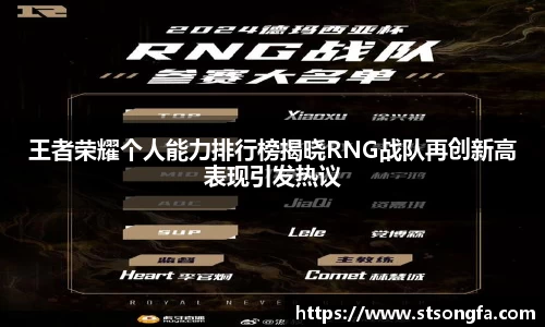 王者荣耀个人能力排行榜揭晓RNG战队再创新高表现引发热议